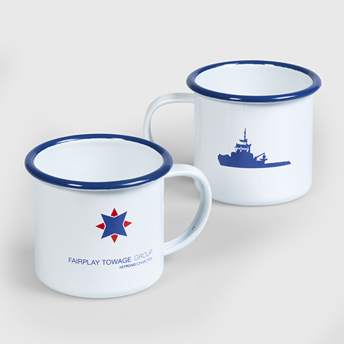 Mug enameled white
