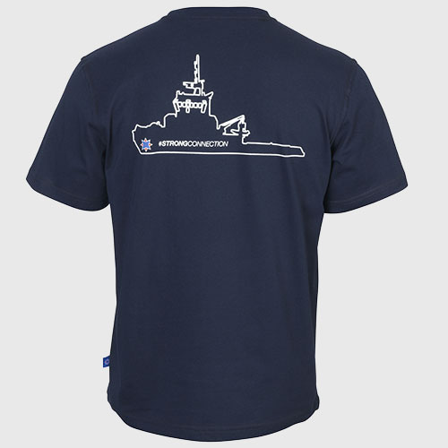 T-shirt men's tractor blue